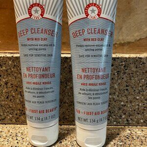 First Aid Beauty 2 Red Clay Vegan Face Deep Cleanser!! NEW